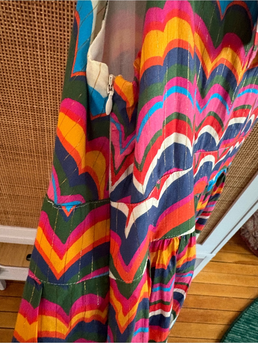 Boden Serena Tie Chevron Maxi Dress - Multicolor - Picture 8 of 10